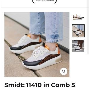 SMIDT platform athletic shoes leopard print